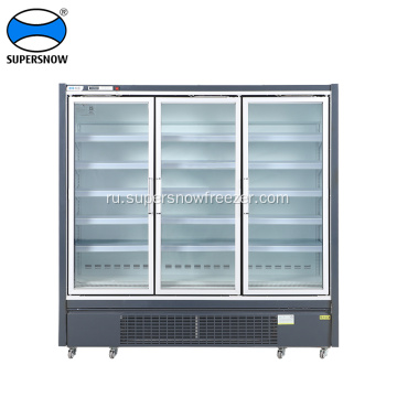 Стеклянная дверь замороженная пищевая морозильная морозильная холодильник